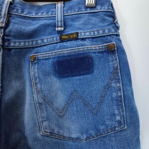 VTG Y2K Wrangler Jeans Mens 32x32 Blue Slim Fit Straight Leg Western Made in USA image 3