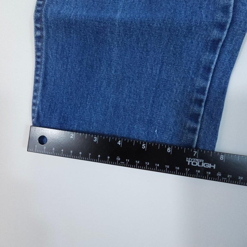 VTG Y2K Wrangler Jeans Mens 32x32 Blue Slim Fit Straight Leg Western Made in USA image 14