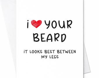 Vuile verjaardagskaart voor hem, Naughtym I Love Your Beard C105