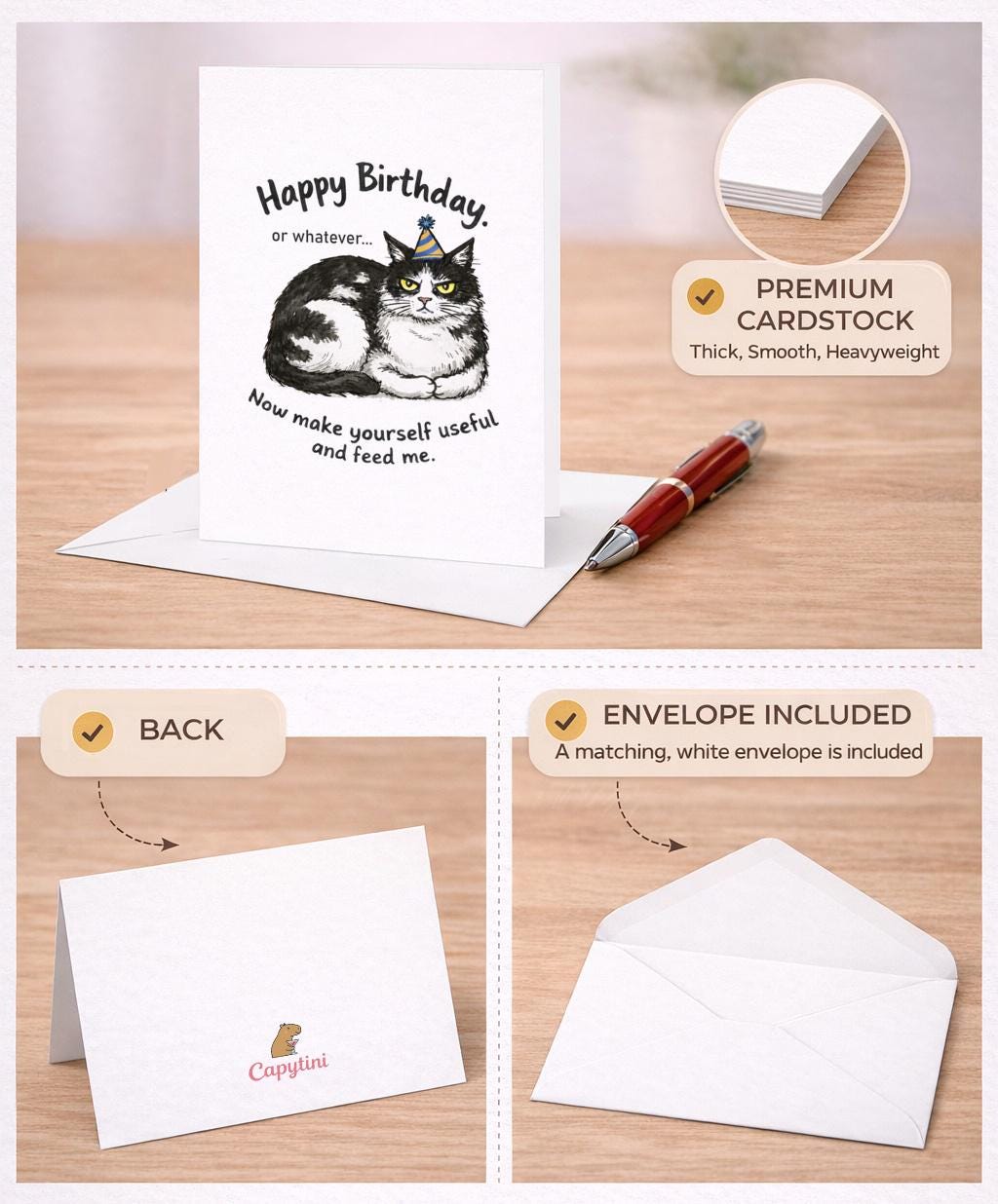 Grumpy Cat Birthday Card Funny Cat Birthday Card Sarcastic Birthday ...