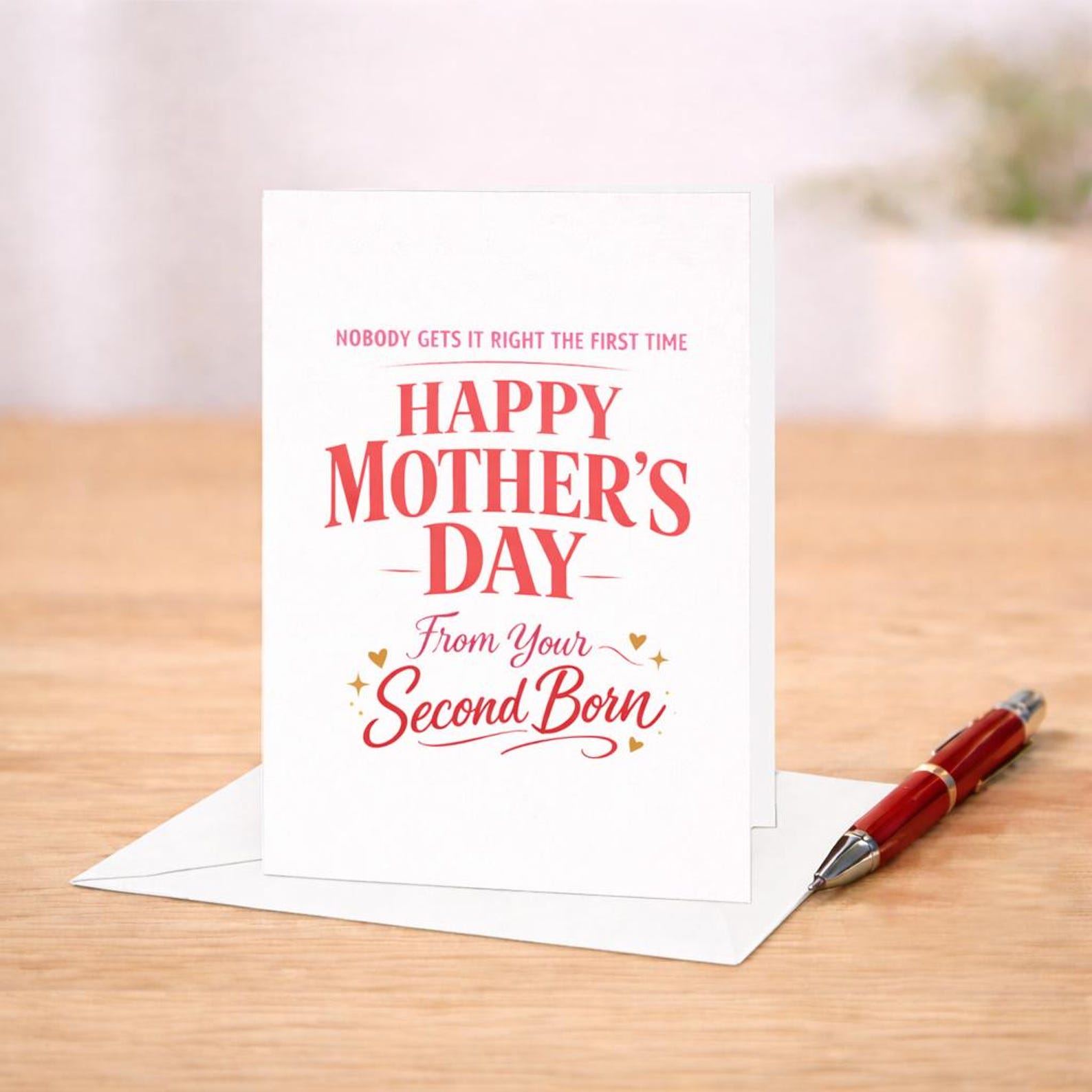 Second Born Mothers Day Card for Mom From Your Second Born Nobody Gets ...