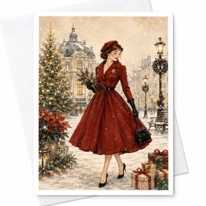 retro holiday dress 80s Vintage model_nina