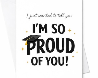 I’m So Proud Of You Graduation Card Simple Graduation Card Inspirational Congrats Graduate Gift For Daughter Son College Graduation C873