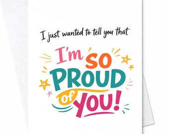 I Just Wanted To Tell You That I’m So Proud Of You Graduation Card Congrats Graduate Achievement Card Gift For Daughter Son Friend C866