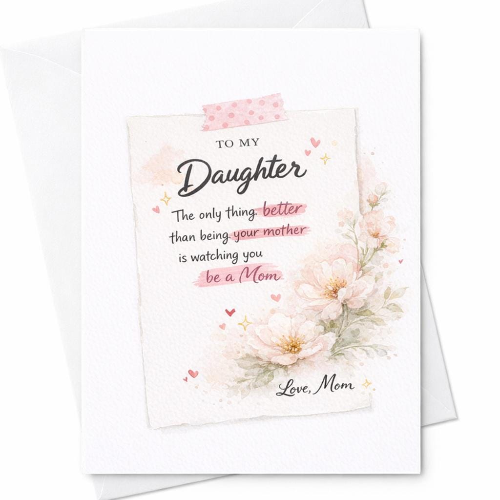 To My Daughter Mother's Day Card From Mom Sentimental Mom Card Daughter ...