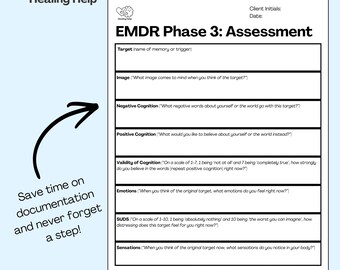 EMDR Phase 3 Note Template