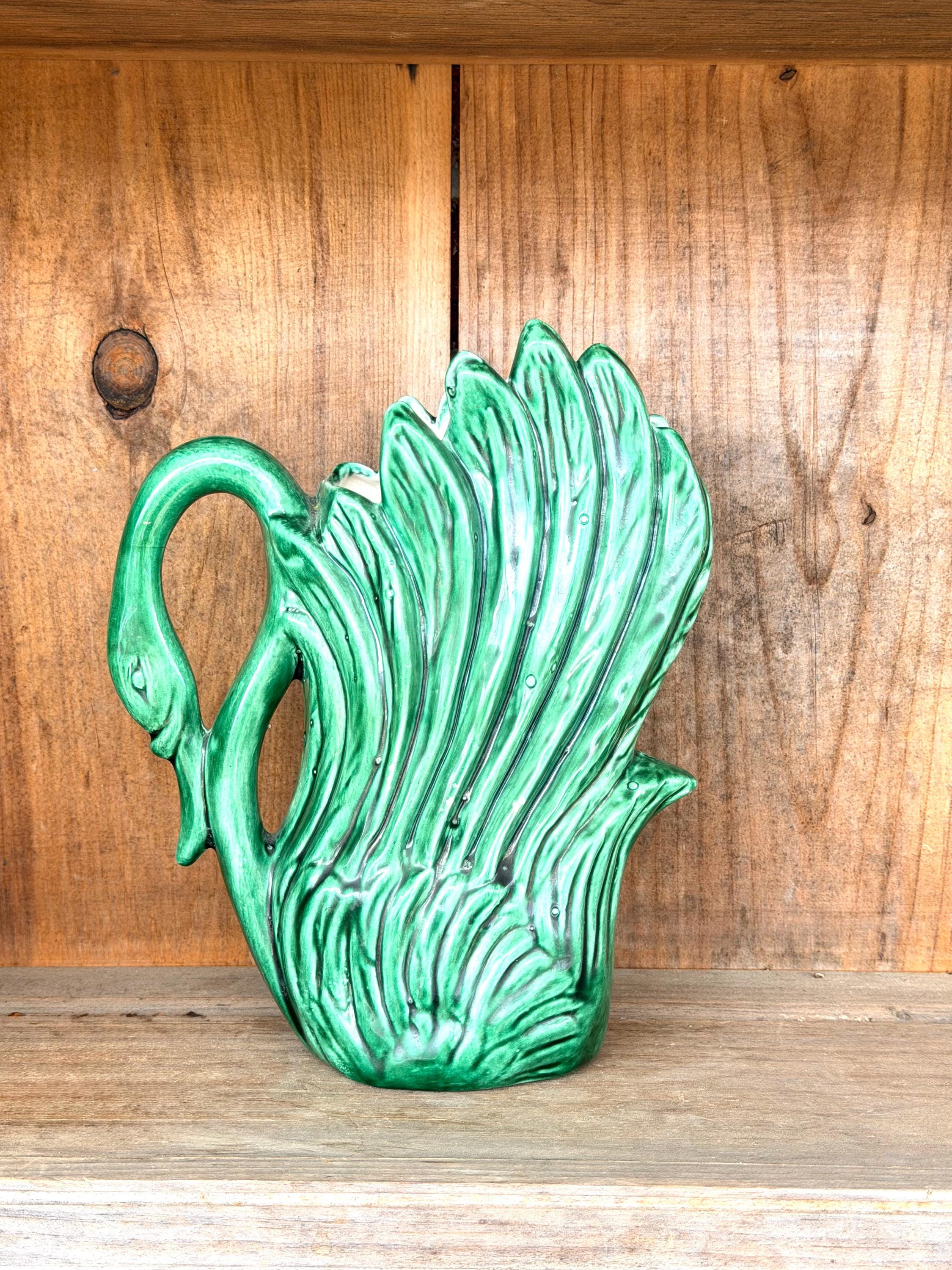陶器の白鳥の花瓶 - Etsy 日本