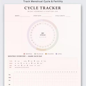 Fertility Awareness Tracker Printable | BBT Chart | Trying to Conceive Log PDF