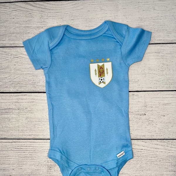 Personalized Baby Uruguay National Team Soccer Jersey Onesie® brand by Gerber®