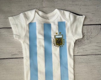 Personalized Baby Argentina National Soccer Jersey Onesies® brand by Gerber® Bodysuit
