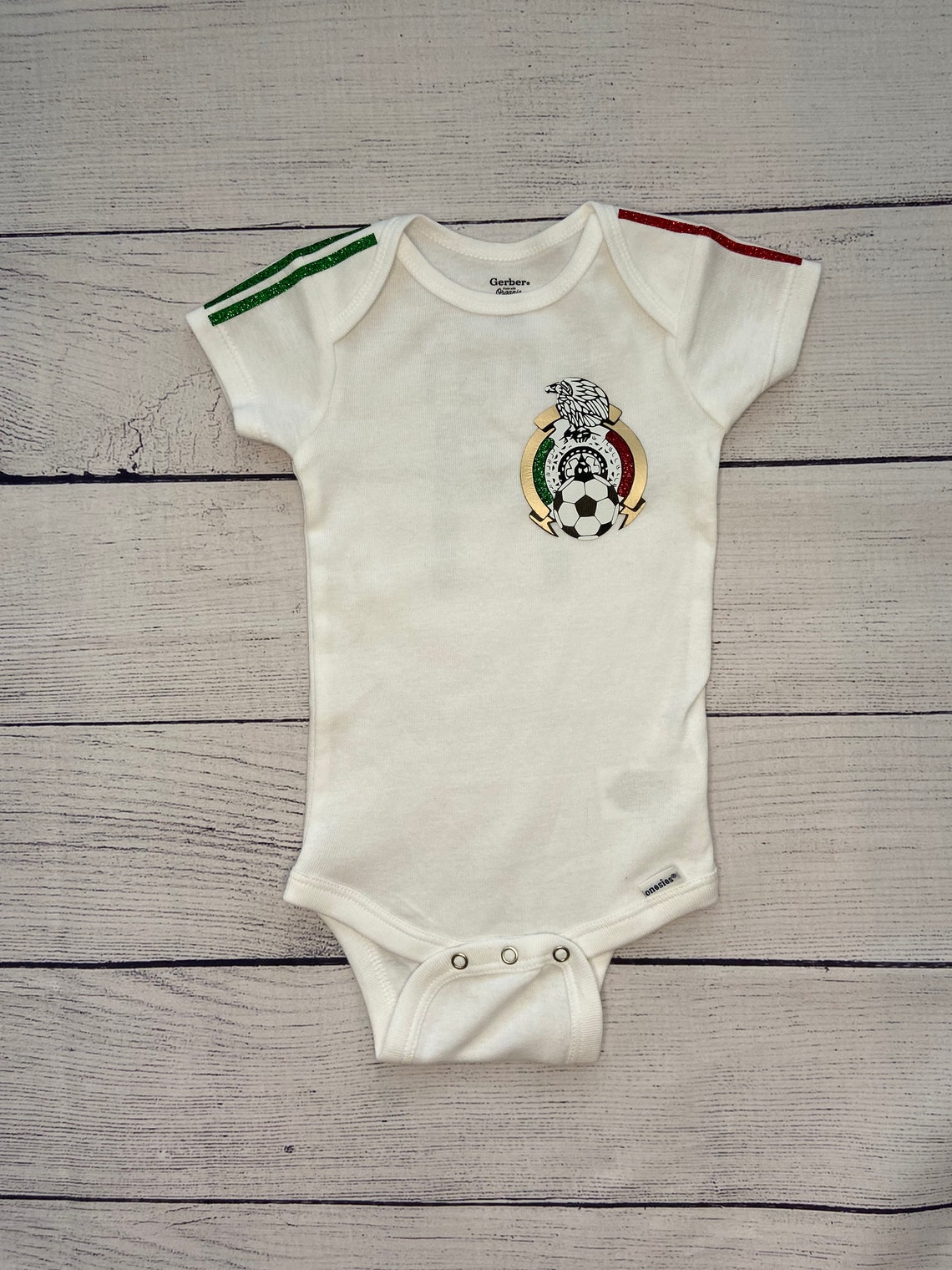 Personalized Baby Mexico National Soccer Jersey Onesies® Brand by ...