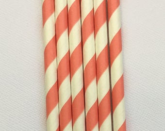 Coral Straws ~ Chevron Straws ~ Striped Straws ~ Wedding Straws ~ Cake Pop Sticks