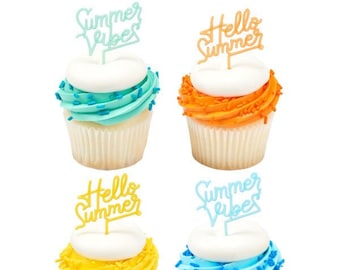 Cupcake toppers ~ Summer Treats ~ Pool Party ~ Summer Party