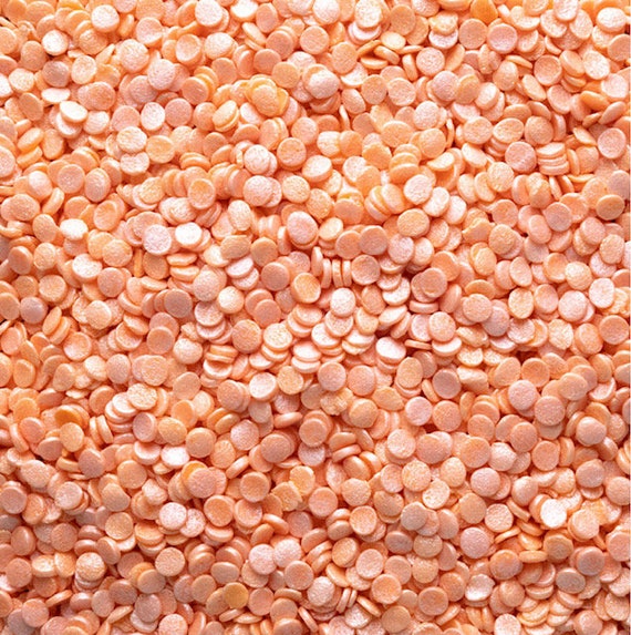 Edible Confetti Pearl Rose Gold Confetti Round Sprinkles