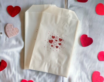 Heart Bags ~ Glassine Bags ~ Small treat bag