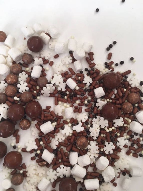 Hot Cocoa Sprinkle Mix ~ Brown & White Sprinkle Mix ~ Cake Sprinkles ~ Cookie Sprinkles ~ Hot Chocolate Sprinkles Il_570xn