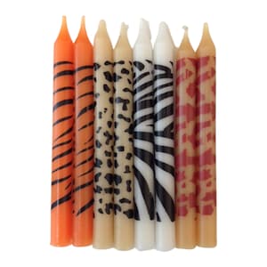Animal Print Candles ~ Safari Birthday Candles