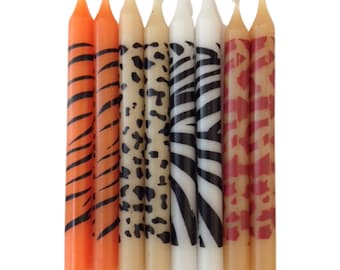 Animal Print Candles ~ Safari Birthday Candles