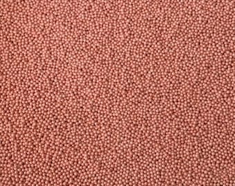 Pearly Rose Gold Sprinkles ~ Rose Gold Nonpareils ~ Shimmer Rose Gold ~ Pearly Rose Gold