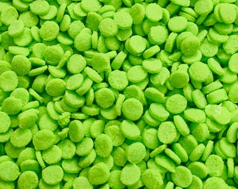 Edible Confetti ~ Lime Green Confetti ~ Round Sprinkles ~ Decorating Sprinkles