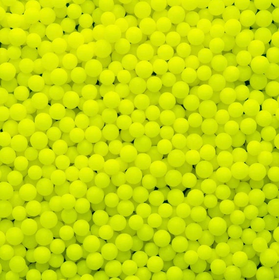 Neon Yellow ~ Glow In the Dark ~ Neon Sprinkles ~ Jumbo Beads ~ 4mm ~ Sugar Beads Il_570xn