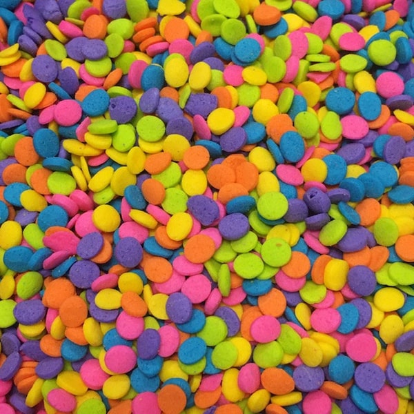 Neon Sprinkles ~ Edible Confetti ~ Round Sprinkles ~ Sprinkle Quins