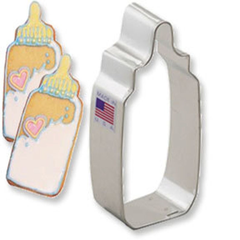 Baby Bottle Cookie Cutter Metal Cookie Cutter Made in the Etsy