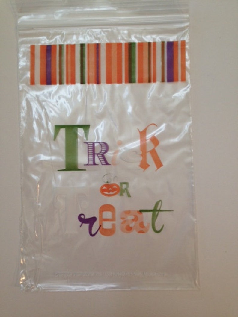 Halloween Goodie Treat Bags Zip Lock Etsy