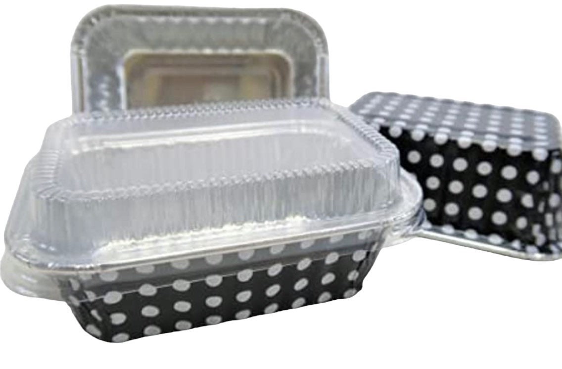 patterned paper disposable loaf baking pans - small