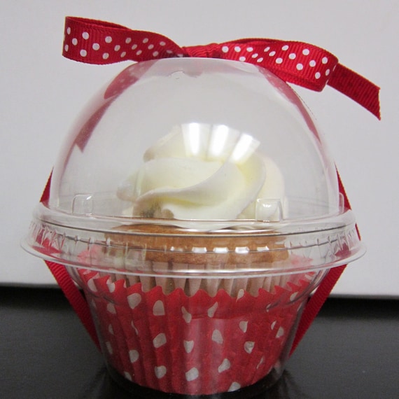 Confezione Da 100 Scatole Per Cupcake, Contenitori Per Cupcake Singoli In Plastica Trasparente Per Cupcake Muffin