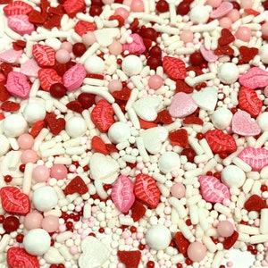 Lips & Hearts ~ Valentine Sprinkles ~ Sprinkle Mix ~ Cake Sprinkles ~ Dessert Sprinkles