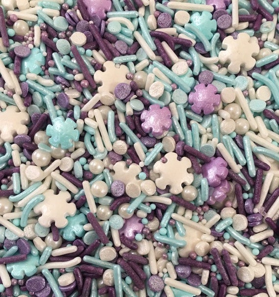 Snowflake Sprinle Mix ~ Let It Snow ~ Frozen Party ~ Christmas Sprinkles Il_570xn