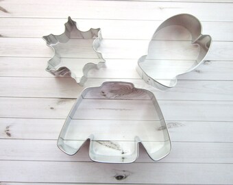 Sweater, Mitten, Snowflake Cookie Cutter ~ Set of 3 ~ Holiday Cookie Cutter ~ Winter Cookie Cutter ~ Christmas Cookie Cutter