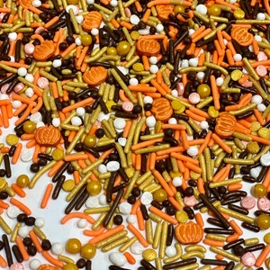 Pumpkin Spice ~ Pumkpin Sprinkles ~ Fall Sprinkles ~ Cupcake Sprinkles