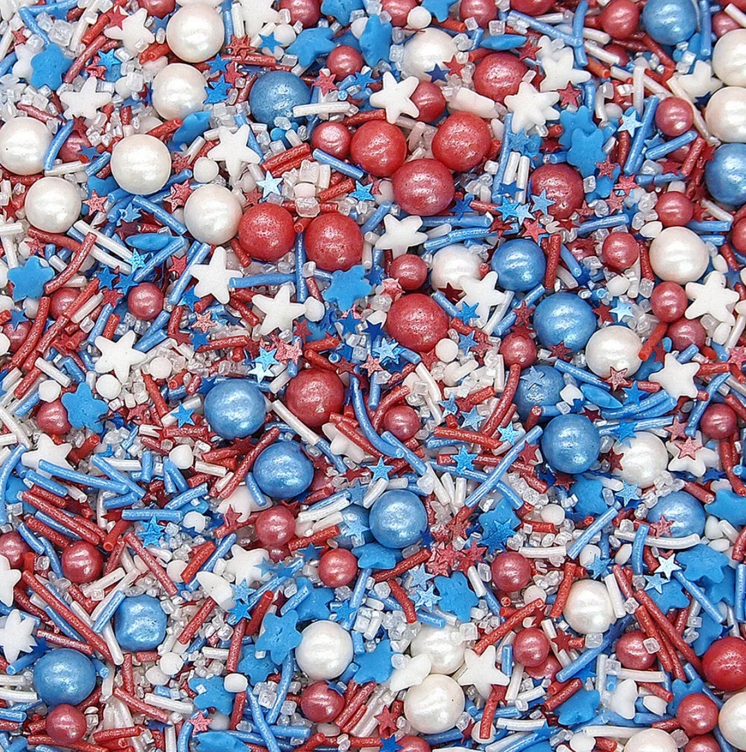 All Natural Sprinkles ~ Independence Day ~ USA Sprinkle Mix ~ Nut Free ...