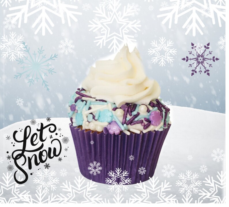 Snowflake Sprinle Mix Let It Snow Frozen Party Christmas Sprinkles image 2