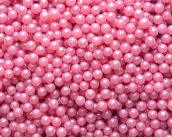 Sugar Pearls ~ Pink Pearl ~ Pearl Beads ~ Edible Pearl Beads ~ Candy Beads