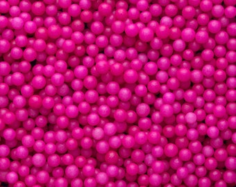 Neon Pink ~ Glow In the Dark ~ Neon Sprinkles ~ Jumbo Beads ~ 4mm ~ Sugar Beads