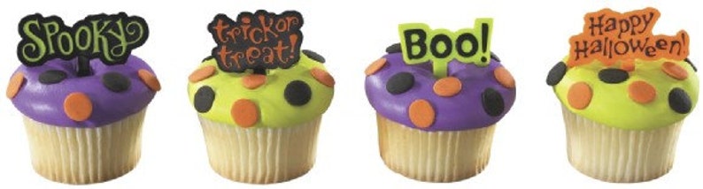 Halloween Toppers Cupcake Toppers Dessert Toppers image 1