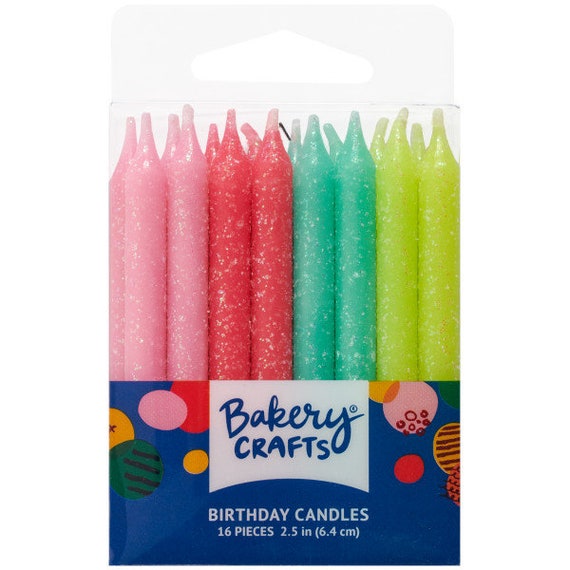 Candles Glitter Candles Birthday Candles Fiesta Candles by DK
