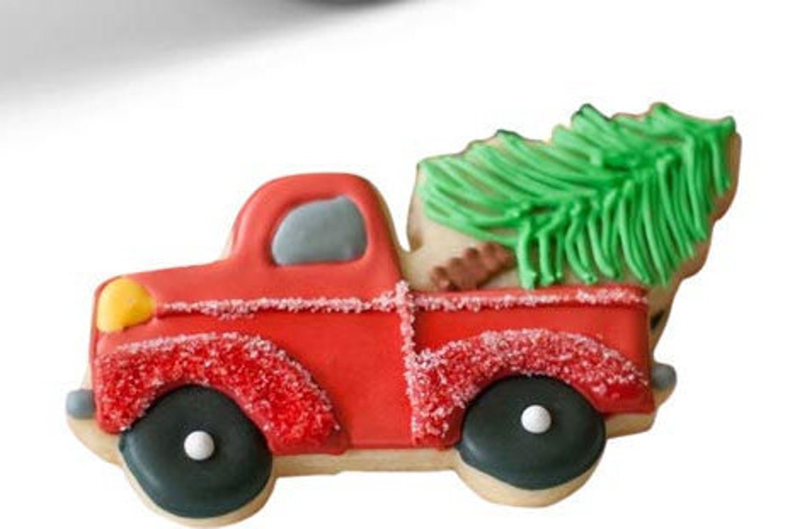 Vintage Truck With Tree Christmas Tree Cookie Cutter Etsy