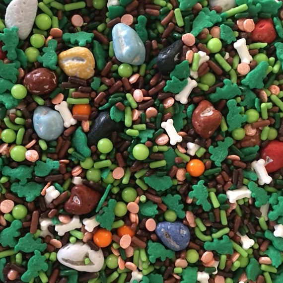 Dinosaur Sprinkles ~ Dinosaur cupcakes ~ Dinosaur Party ~ Candy bones ~ Chocolate Rocks Il_570xn