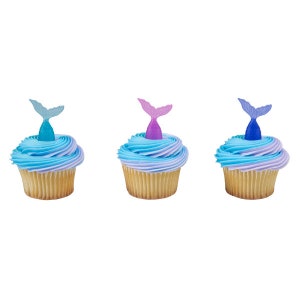 Mermaid Cupcake Toppers ~ Mermaid Cake Toppers ~ Mermaid Party ~ Mermaid Decorations
