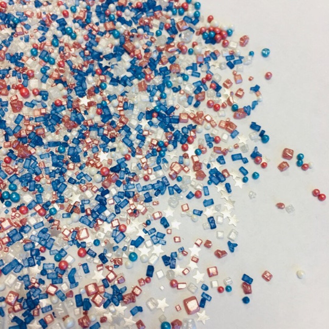 Red White & Blue Sprinkles Cocktail Sprinkles Dessert Sprinkles