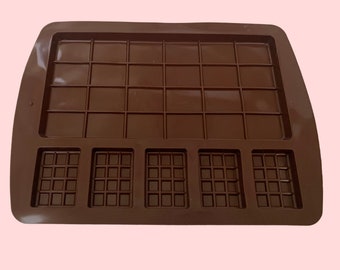 Silicone Mold ~ Chocolate Bar Mold ~ Mini Chocolate Bar Mold ~ Cupcake Decor