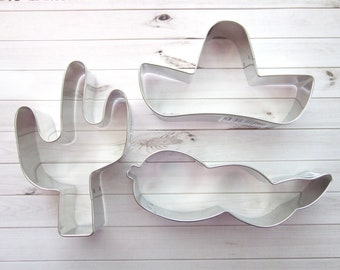 Cookie Cutter ~ Fiesta ~ Set of 3 ~ Cinco De Mayo Cookie Cutters ~ Fiesta Party Cutters