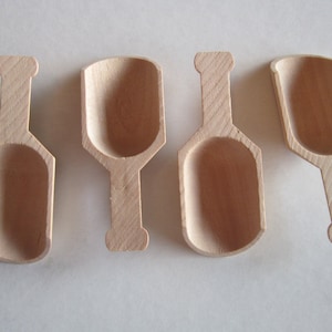 Cuchara de madera ~ Cuchara de espolvoreo ~ Cuchara de sal de baño ~ Buffet de dulces ~ Cucharas de fiesta ~ Juego de 5