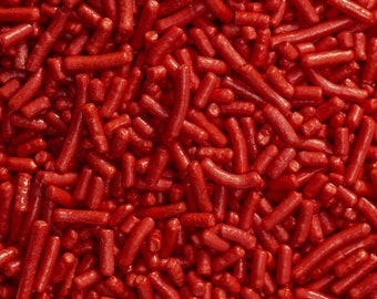 Rote Jimmies ~ Rote Streusel ~ Backdekor ~ Kuchendekor