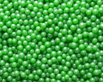 Sugar Pearls ~ Green Pearl ~ Pearl Beads ~ Edible Pearl Beads ~ Candy Beads