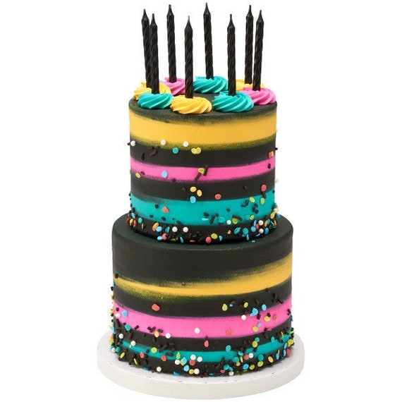 Black Spiral Candles ~ Over the Hill Candles ~ Birthday Candles Il_570xn